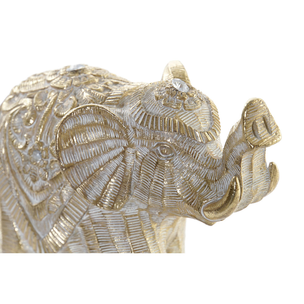 Figura Decorativa DKD Home Decor Elefante Resina (17 x 7.5 x 15 cm)