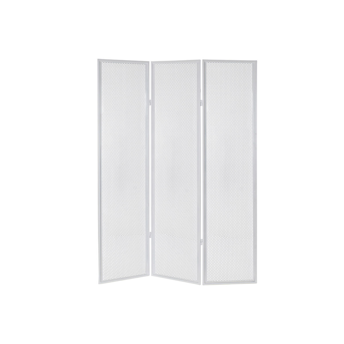 Biombo DKD Home Decor Blanco Metal PVC (122 x 1,5 x 170 cm)