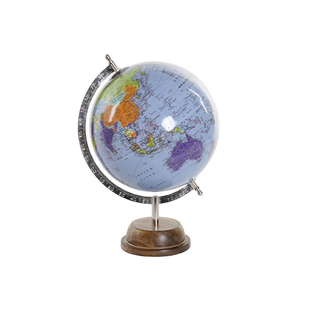 Globe terrestre DKD Home Decor 23,5 x 20,5 x 32 cm Métal Bleu ciel Plastique