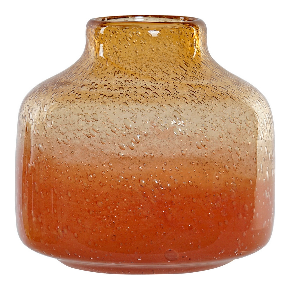 Vase DKD Home Decor Orange Crystal (25 x 25 x 25	 cm)