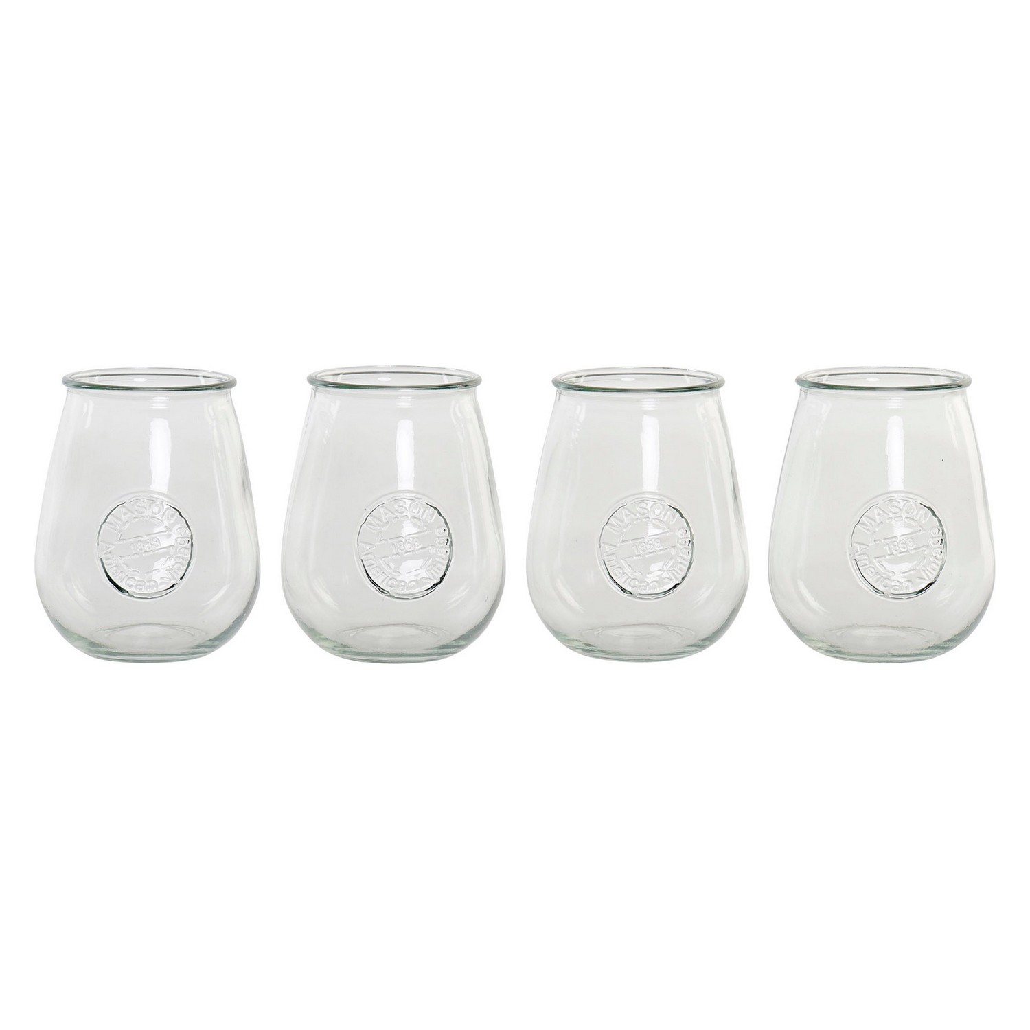 Set de Vasos DKD Home Decor Cristal (600 ml) (4 pcs)
