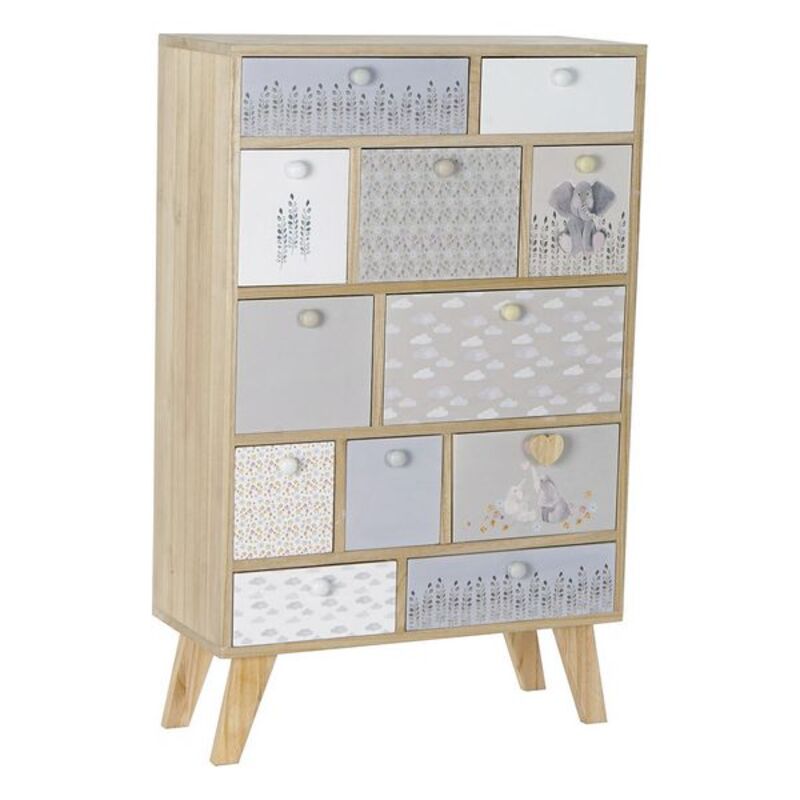Chest of drawers DKD Home Decor   Elephant Children's Paolownia wood (60 x 25 x 94 cm)