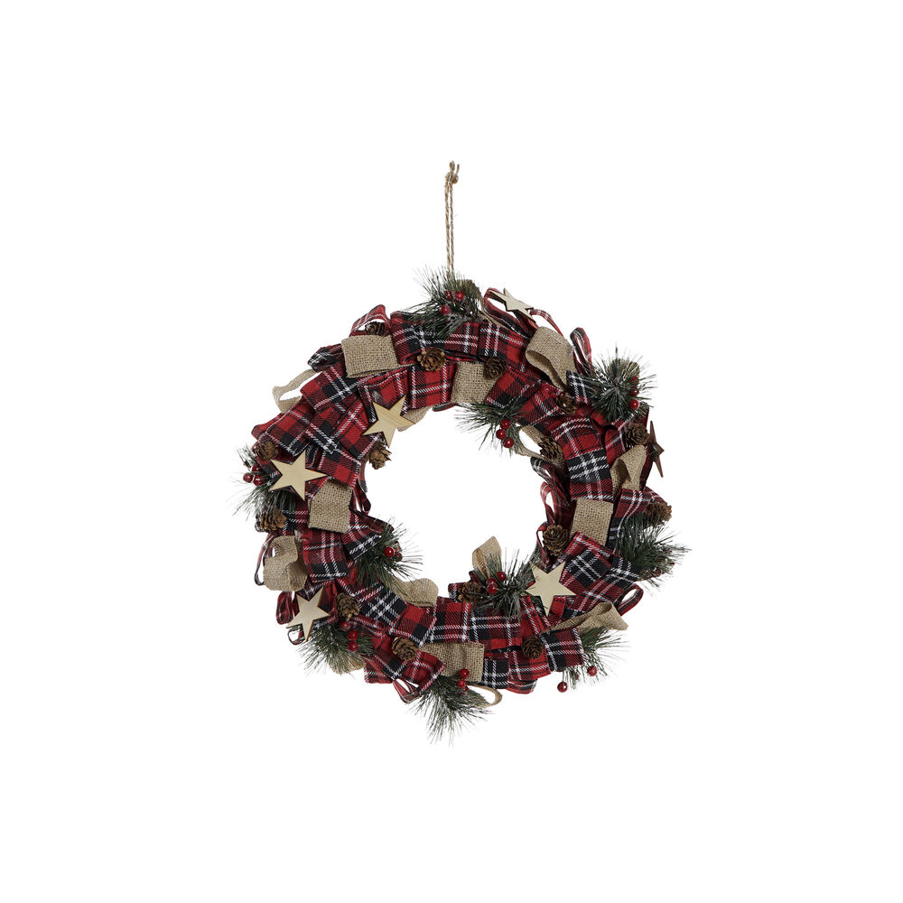 Advent wreathe DKD Home Decor Polyester (35 x 35 x 8 cm)