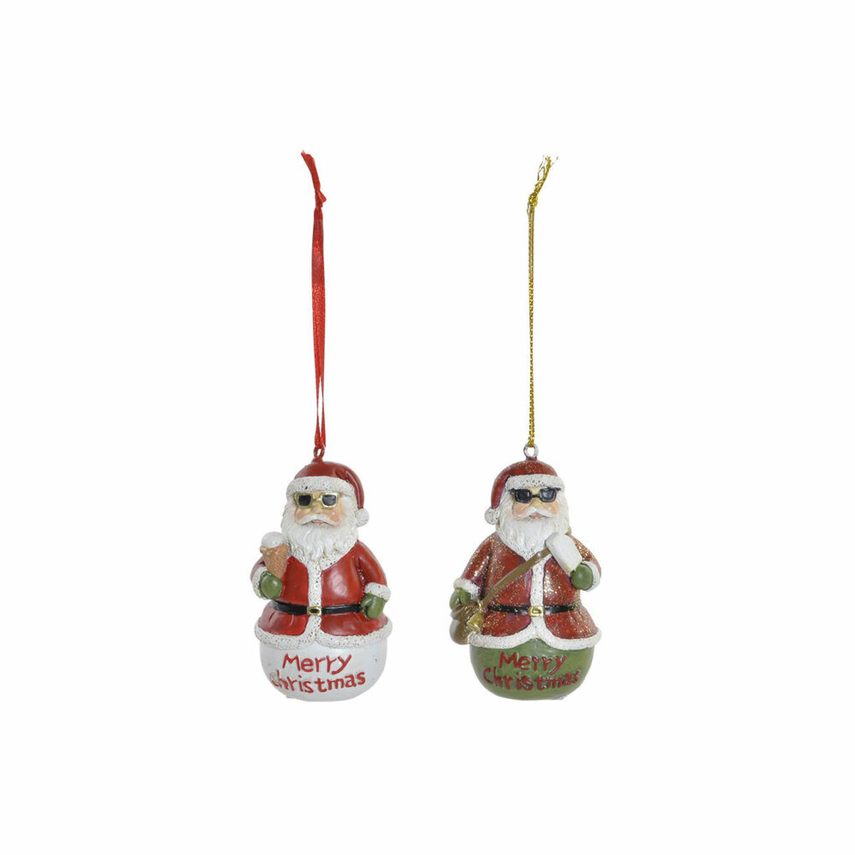 Décoration Suspendue DKD Home Decor Noël Résine (2 pcs) (4.5 x 3 x 7 cm)