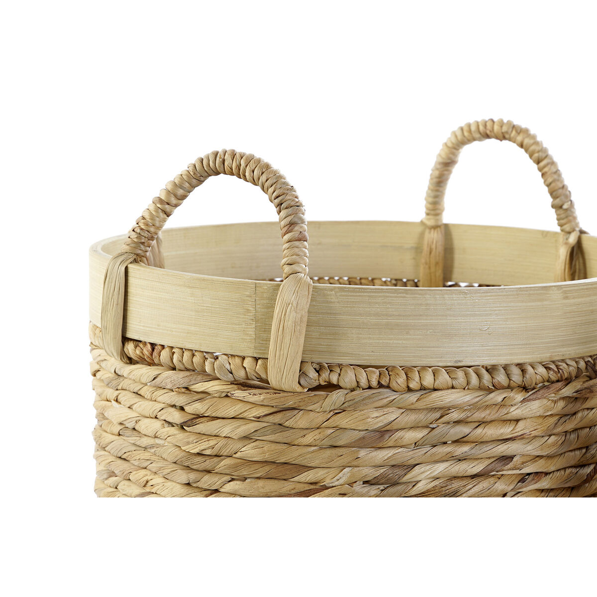 Image secondaire de Set de basket DKD Home Decor Bambou Tropical Joncs (35 x 35 x 30,5 cm) (3 Pièces)