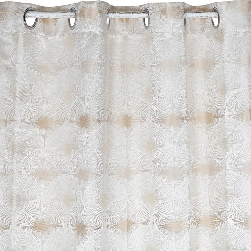 Curtain DKD Home Decor Ringed Beige Polyester (140 x 140 x 270 cm)