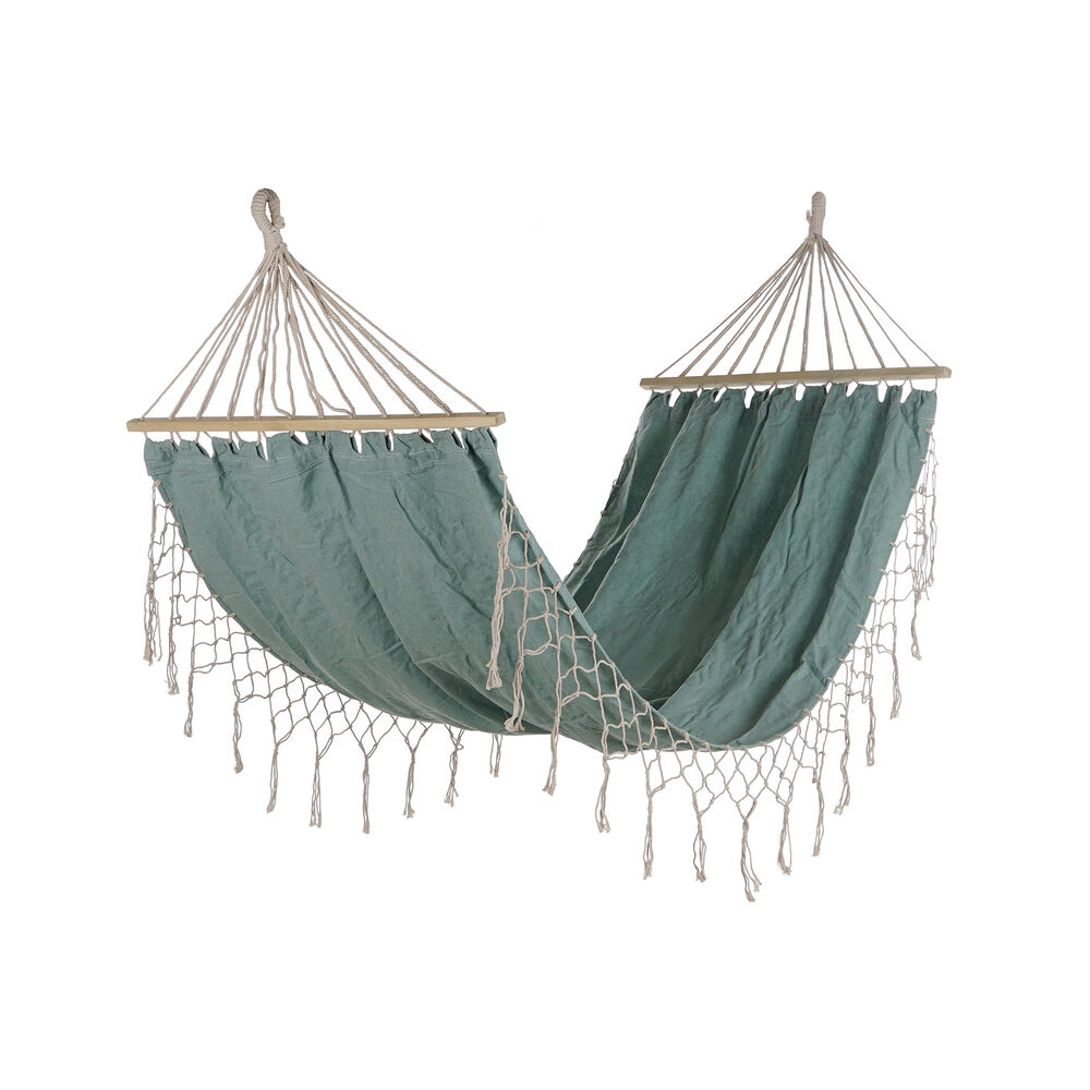 Hammock DKD Home Decor Turquoise Polyester Cotton (274 x 80 x 28 cm)