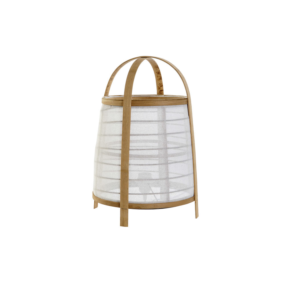 Lámpara de mesa DKD Home Decor Lino Blanco Bambú 220 V 40 W (32 x 32 x 45.5 cm)
