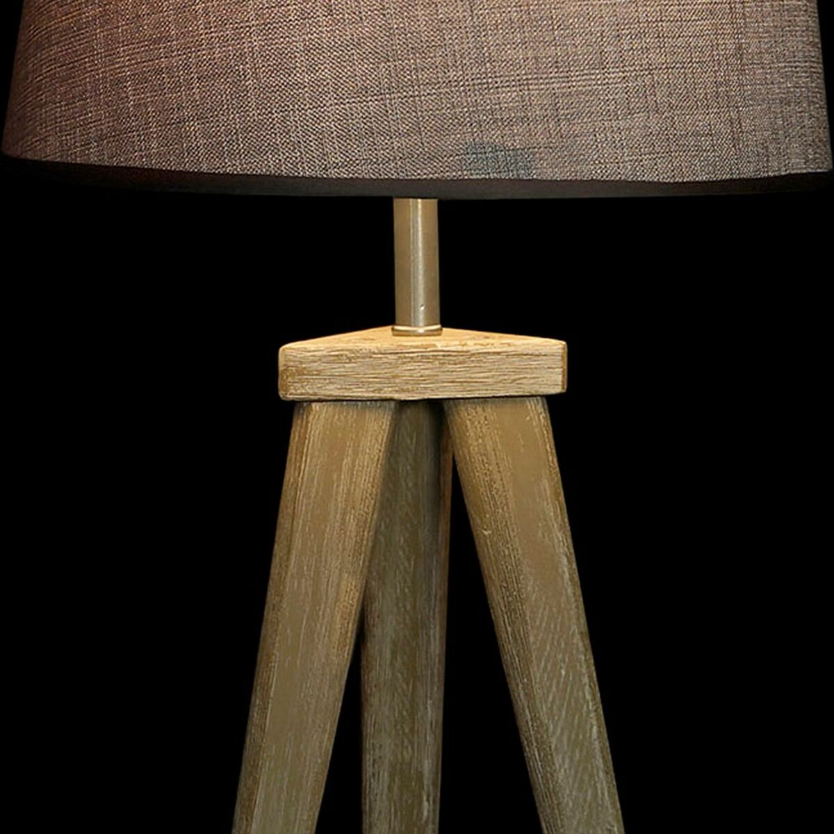 Bureaulamp DKD Home Decor Laken Grijs Bruin Linnen 250 V 60 W Pijnboom (30 x 30 x 57.5 cm) (2 pcs)