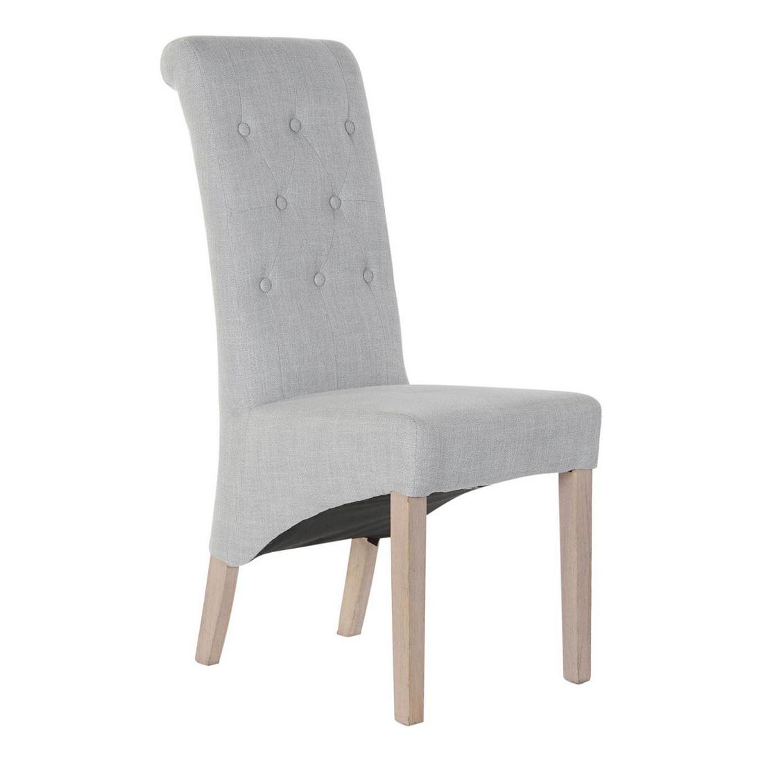 Chair DKD Home Decor Linen Rubber wood (44 x 58 x 107 cm)