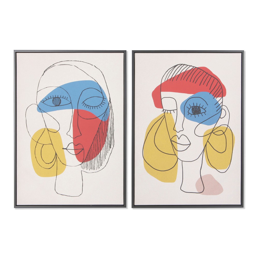 Painting DKD Home Decor Canvas Abstract (2 pcs) (53 x 4.5 x 73 cm)