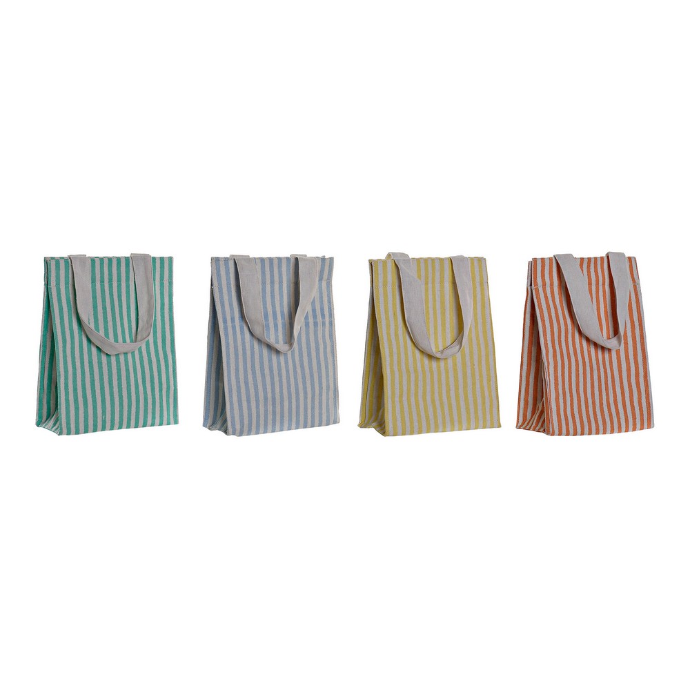 Cool Bag DKD Home Decor Stripes Thermal Polyester (4 pcs) (20 x 10 x 43 cm)