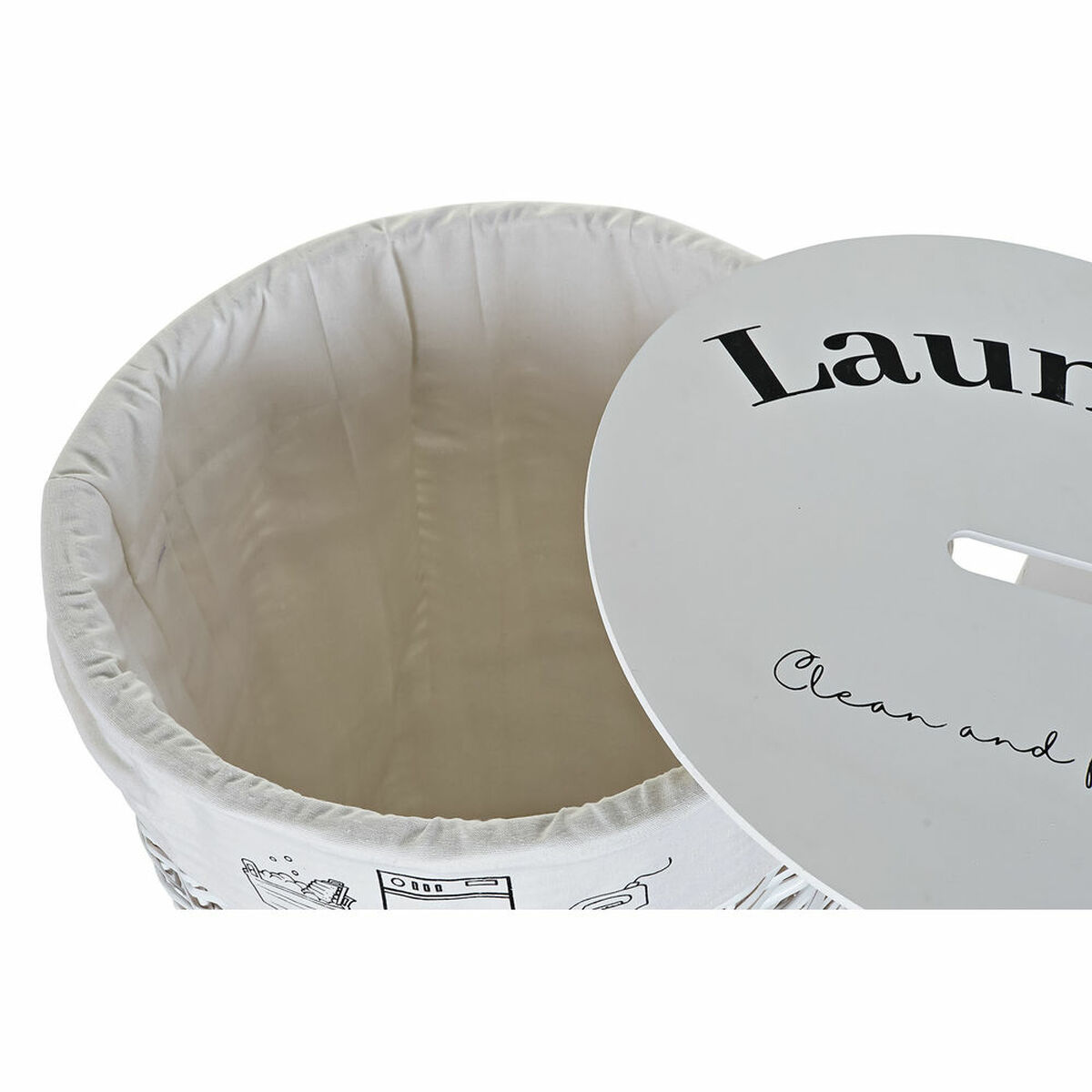 Laundry Basket DKD Home Decor Polyester wicker (3 pcs) (45 x 45 x 55 cm)