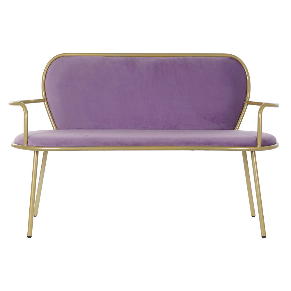 Sofa DKD Home Decor Polyester Metal Modern Lilac (129 x 60 x 84 cm)