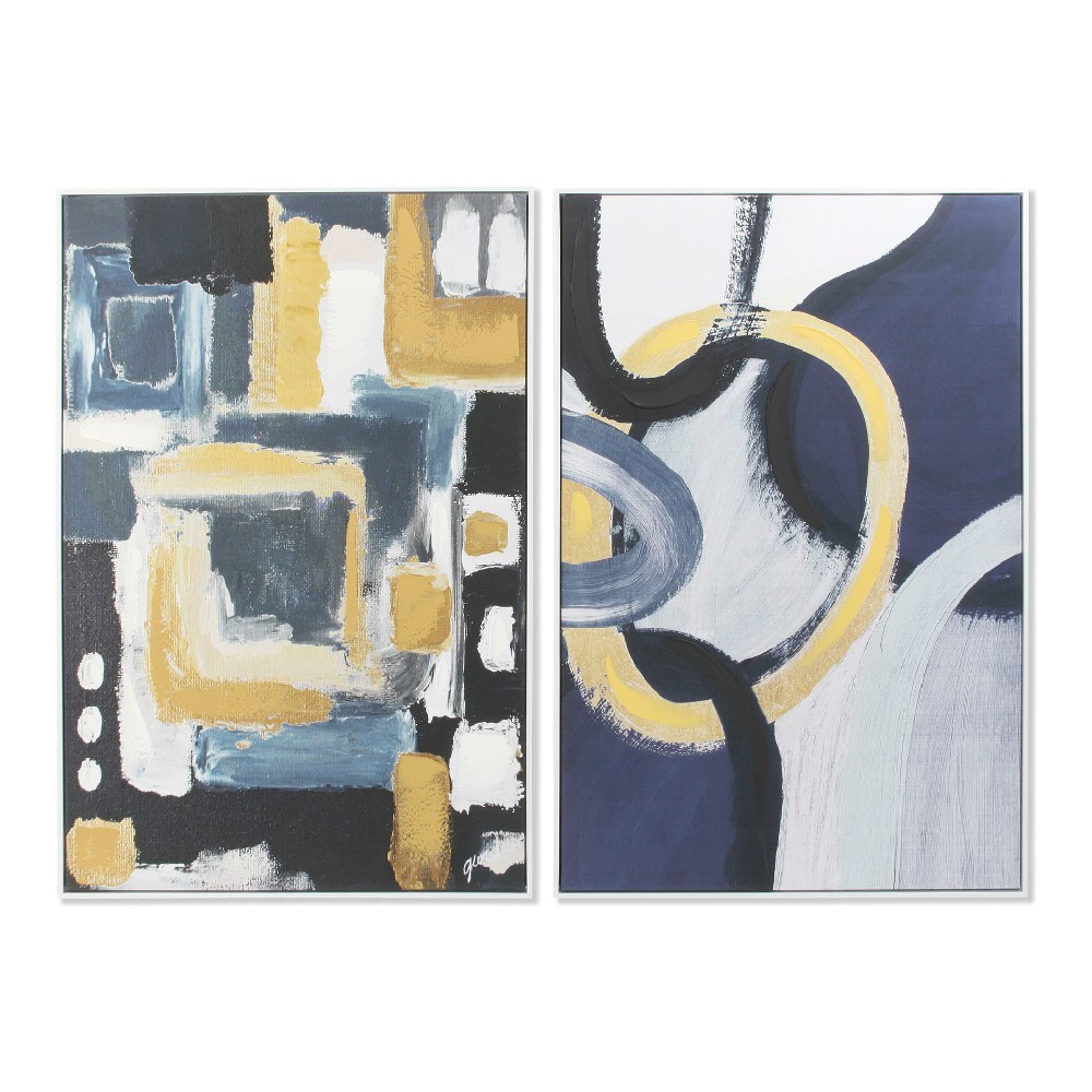 Painting DKD Home Decor Canvas Abstract (2 pcs) (83 x 4.5 x 123 cm)