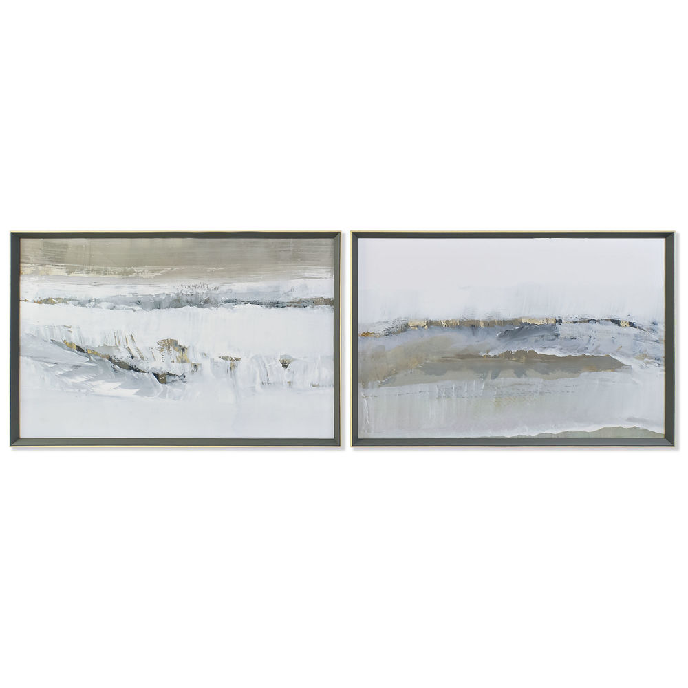 Cuadro DKD Home Decor Cristal Lienzo Abstracto (2 pcs) (105 x 3 x 71 cm)