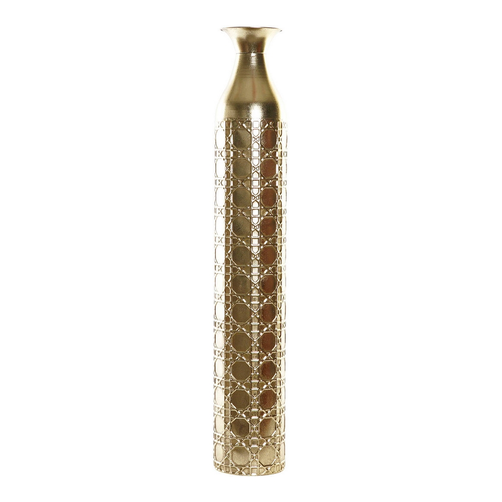 Vase DKD Home Decor Gyllen Metall Araber (14.5 x 14.5 x 90 cm)