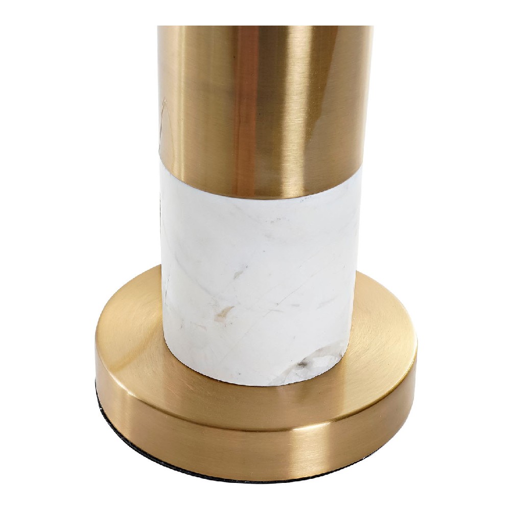 Lámpara de mesa DKD Home Decor Blanco Poliéster Metal Mármol 220 V Dorado 60 W (38 x 38 x 69 cm)