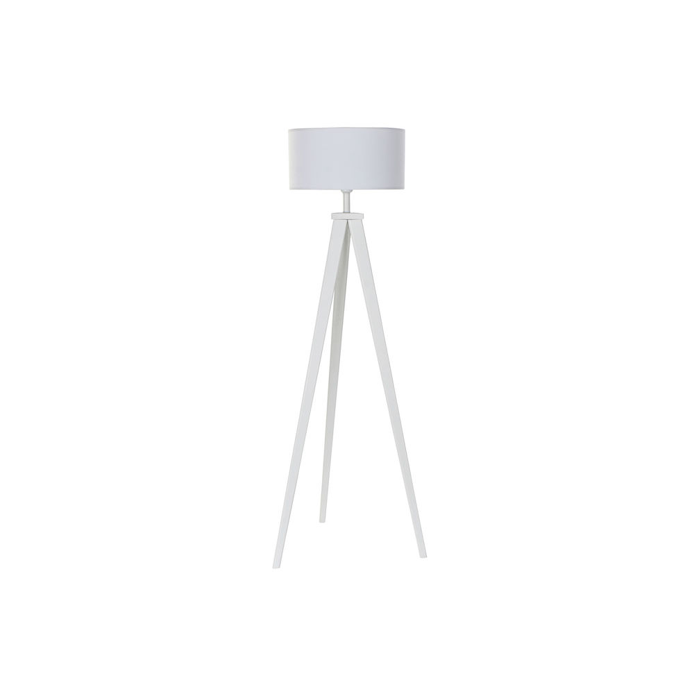 Lámpara de Pie DKD Home Decor Blanco Poliéster Madera (50 x 50 x 150 cm)