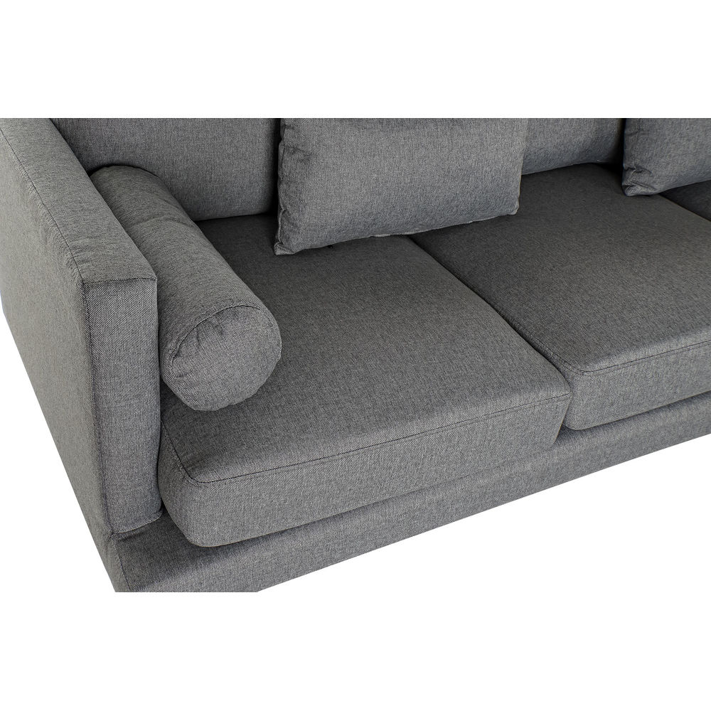 Sofa DKD Home Decor Polyester Dark Grey (195 x 85 x 85 cm)