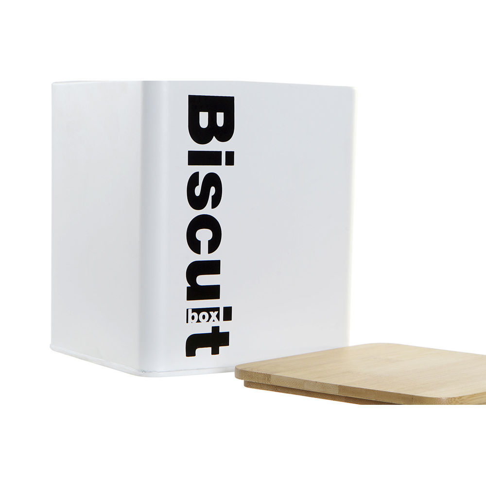 Blik DKD Home Decor Biscuit Metal Bambus (13.8 x 13.8 x 16.5 cm)