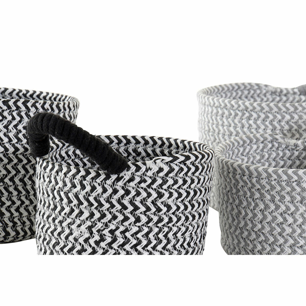 Image secondaire de Set de basket DKD Home Decor Fibre naturelle 18 x 18 x 14 cm