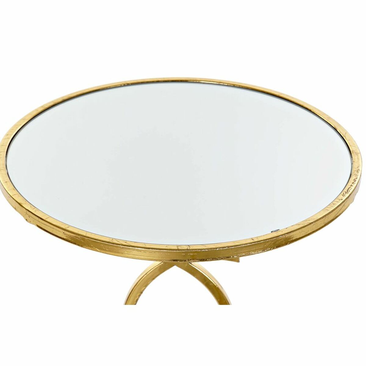 Bijzettafel DKD Home Decor Spiegel Gouden Metaal (41 x 41 x 64 cm)