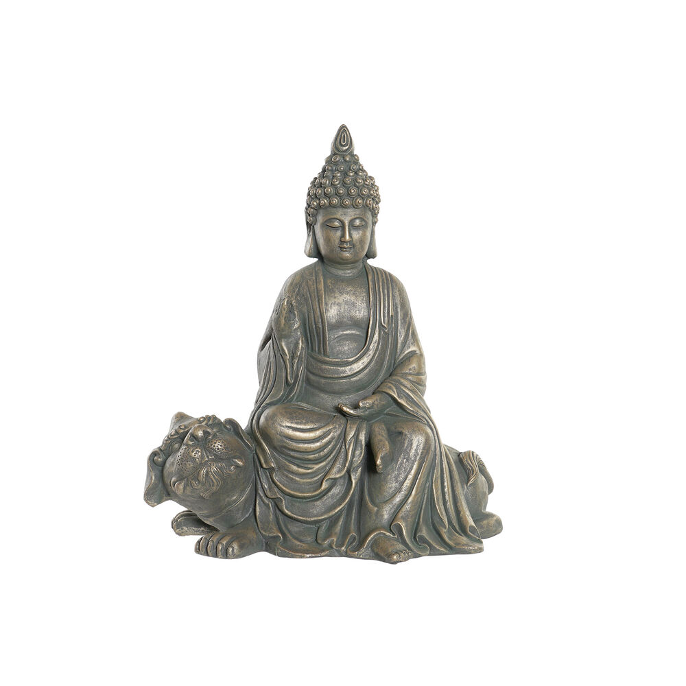 Decorative Figure DKD Home Decor Fibreglass Buddha Aged finish (38 x 25 x 43 cm)