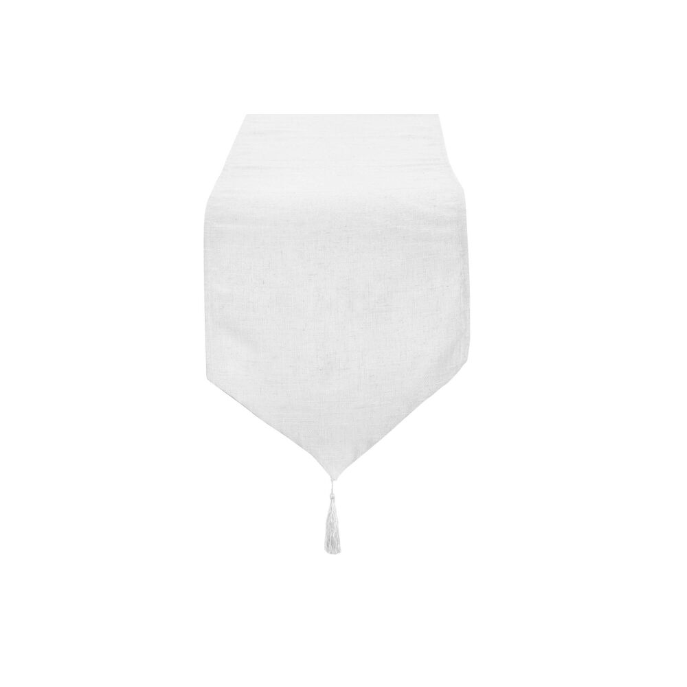 Chemin de Table DKD Home Decor Blanc Polyester (35 x 150 x 150 cm)