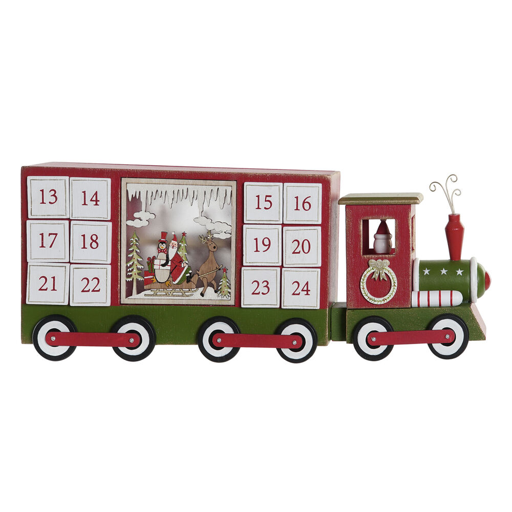 Advent Calendar DKD Home Decor Wood Train (43 x 9.5 x 17 cm)