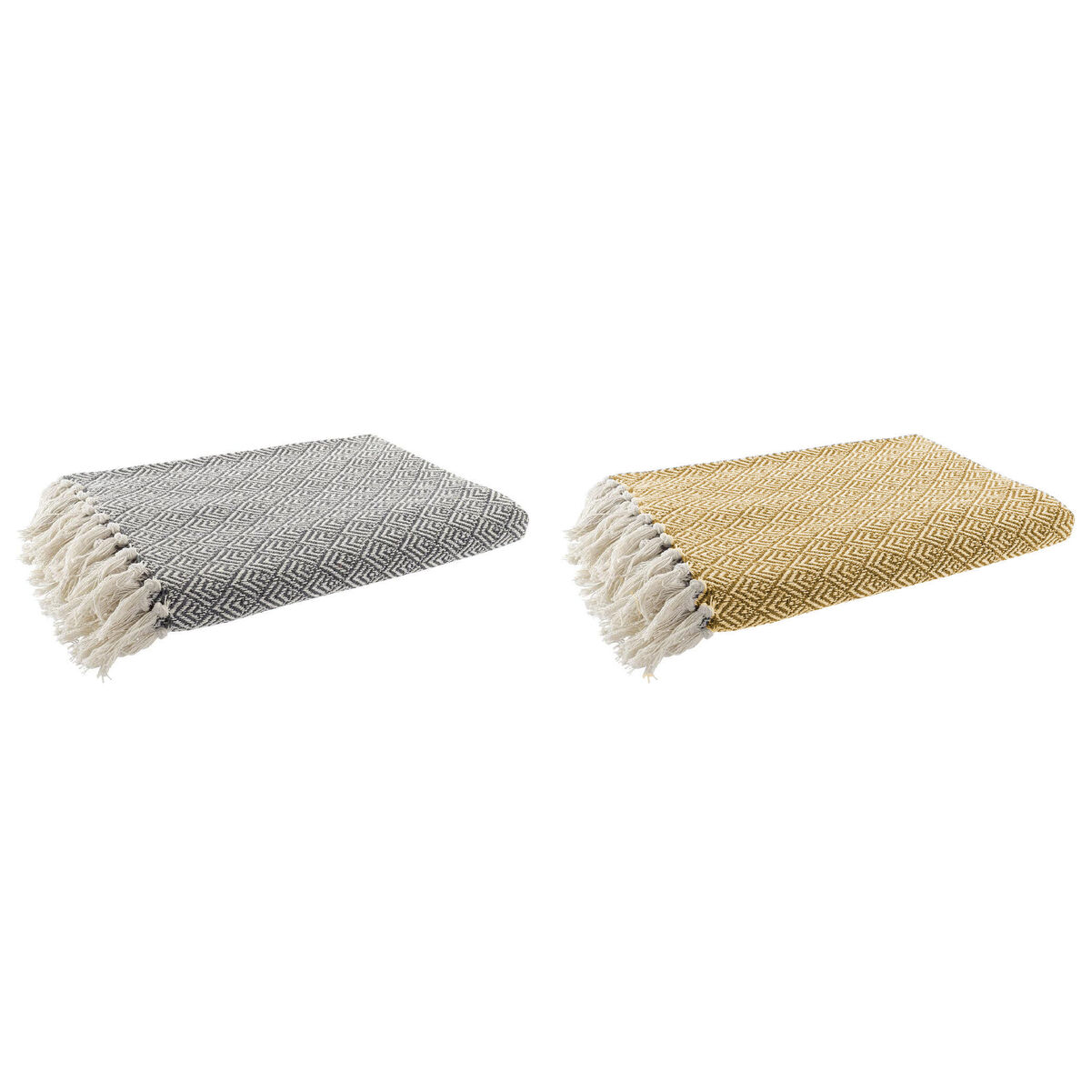 Blanket DKD Home Decor Polyester Cotton (130 x 170 x 0,5 cm) (2 Units)