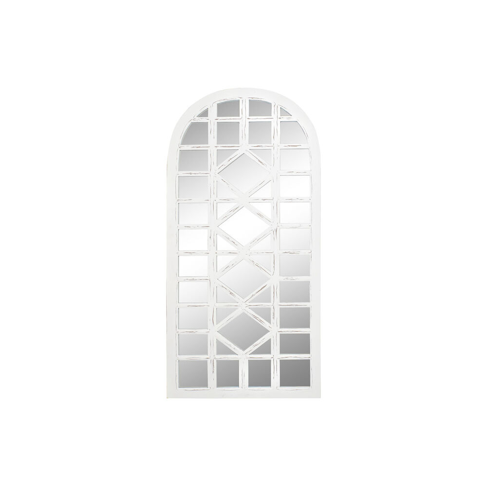 Wall mirror DKD Home Decor White Crystal MDF Wood (91 x 2.5 x 182 cm)