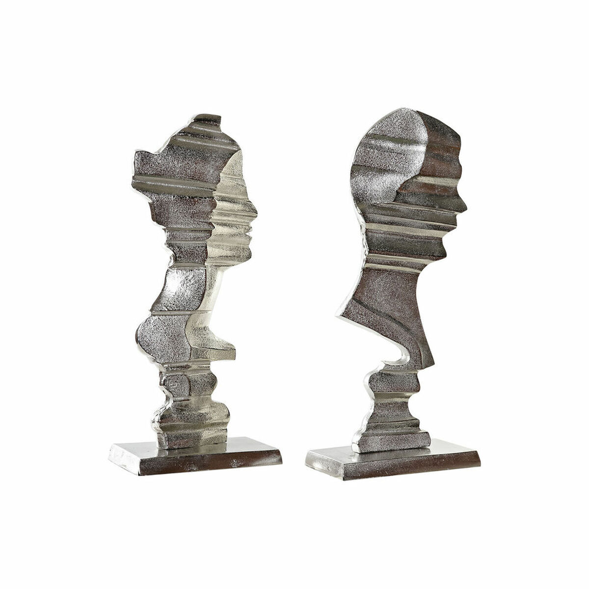 Figurine Décorative DKD Home Decor 8424001856497 22,5 x 12,5 x 52 cm Argenté (2 Unités)