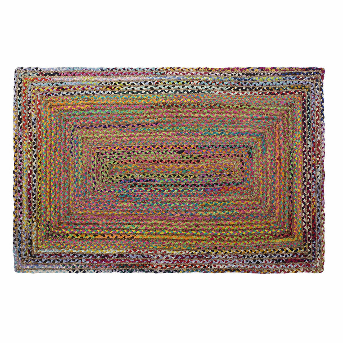 Tapis DKD Home Decor Marron Multicouleur Jute Coton (160 x 230 x 1 cm)