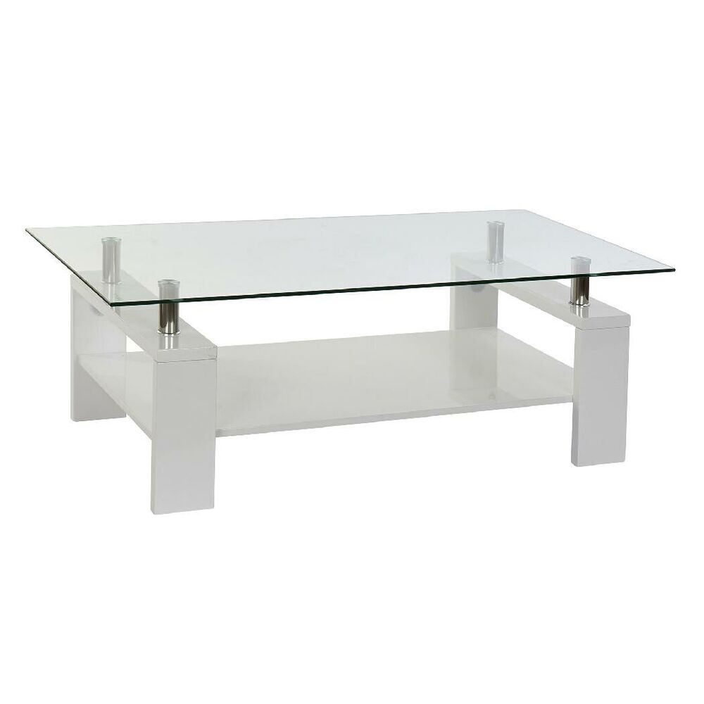 Table d'appoint DKD Home Decor S3023475 Verre Métal Bois Aluminium Blanc Plastique 120 x 60 x 42 cm