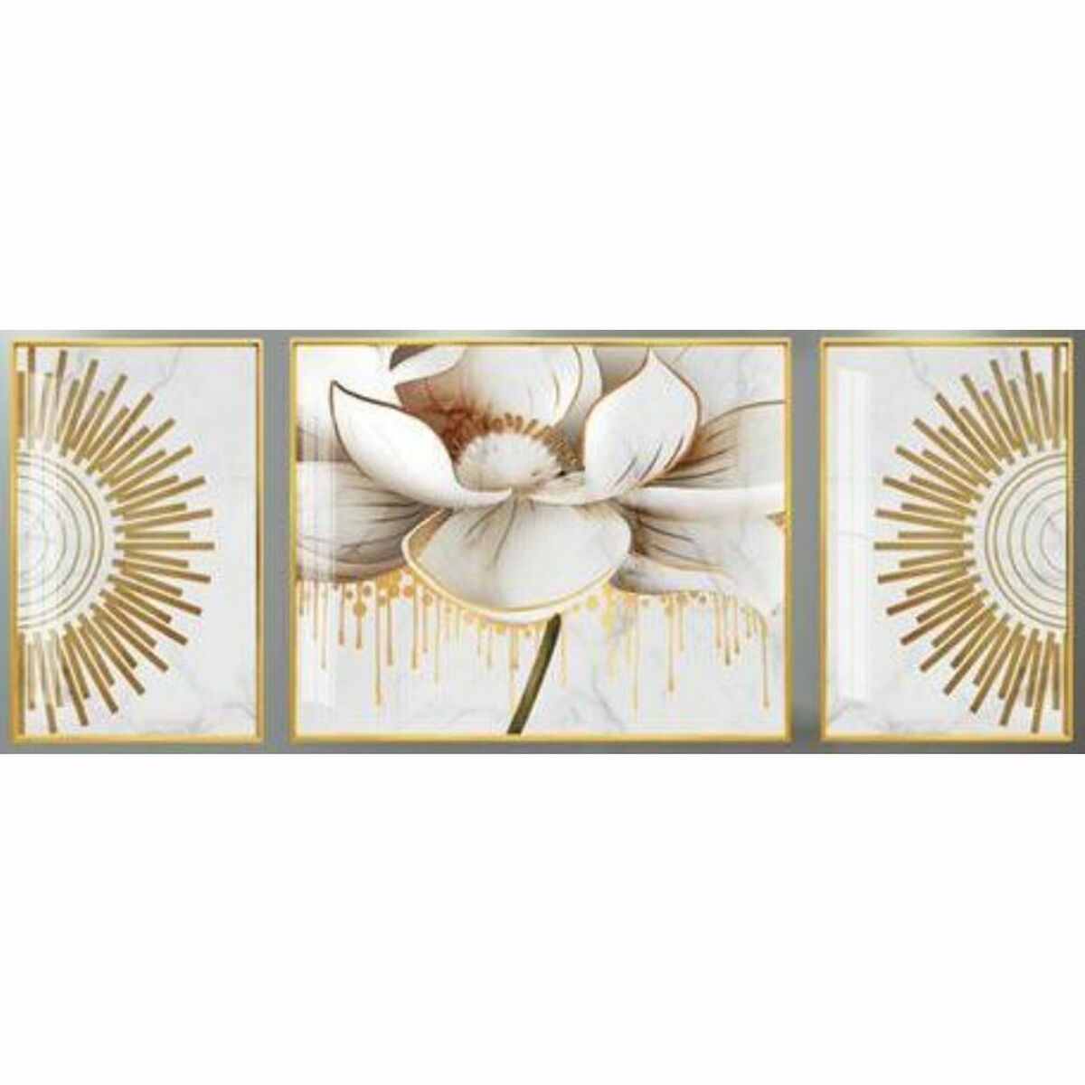 Cadre DKD Home Decor Fleur (240 x 3 x 80 cm)