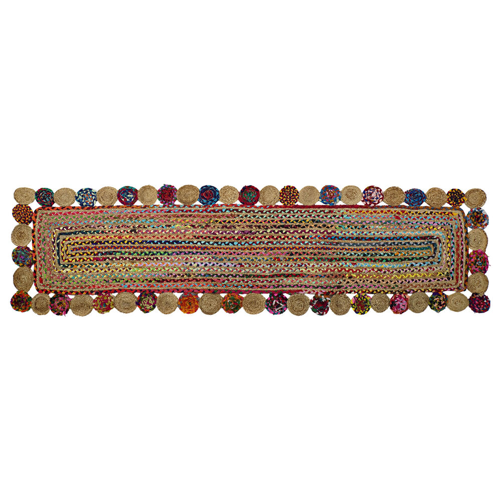 Alfombra DKD Home Decor Algodón Multicolor Jute (60 x 240 x 1 cm)