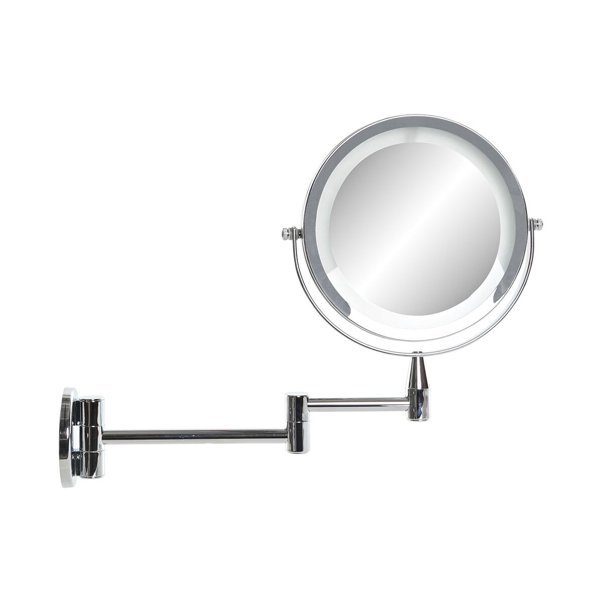 Espejo de Aumento con LED DKD Home Decor Plateado Metal (38 x 4 x 27 cm)