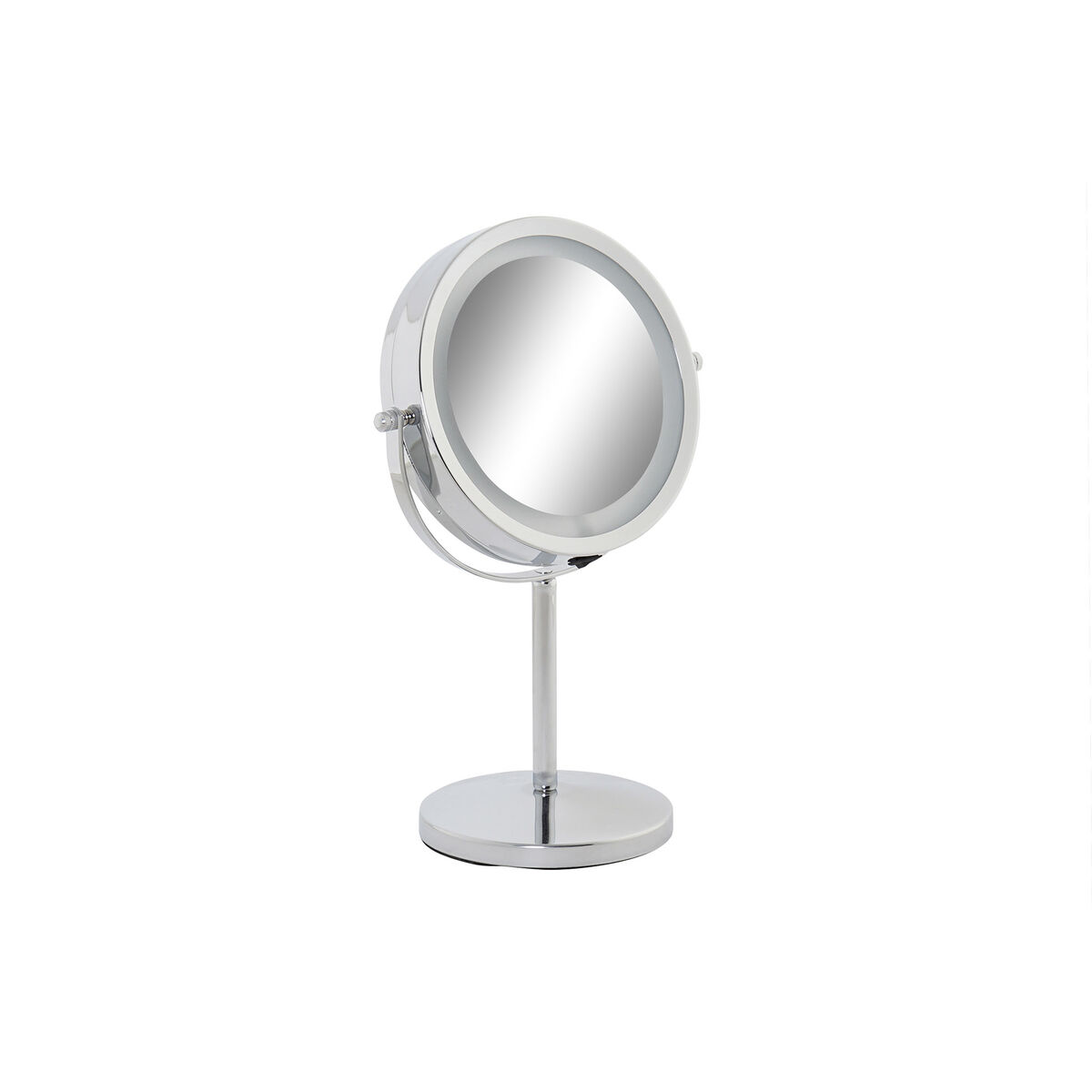 Makeup-Spejl med LED DKD Home Decor 21,5 x 13,5 x 32,5 cm Sølvfarvet Metal