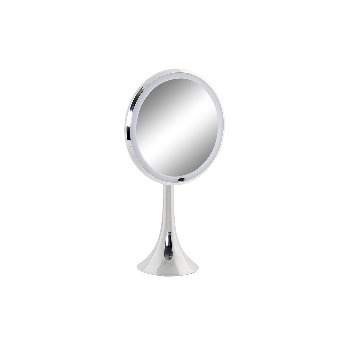 Makeup-Spejl med LED DKD Home Decor Sølvfarvet Metal 20 x 11 x 37 cm