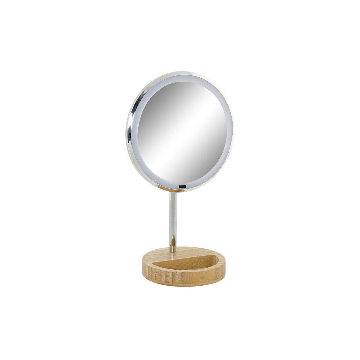 Makeup-Spejl med LED DKD Home Decor Sølvfarvet 20 x 14 x 34 cm