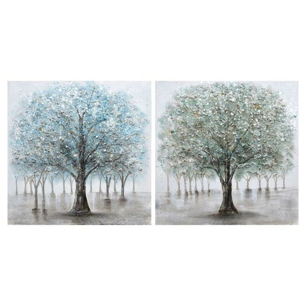 Painting DKD Home Decor Tree (80 x 3 x 80 cm) (2 pcs)