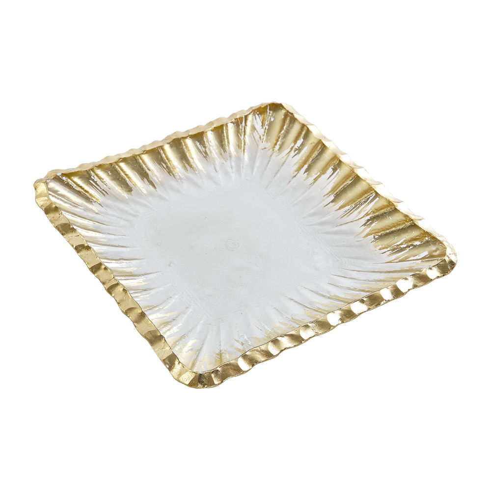 Valet Tray DKD Home Decor Crystal (20 x 20 x 3 cm)