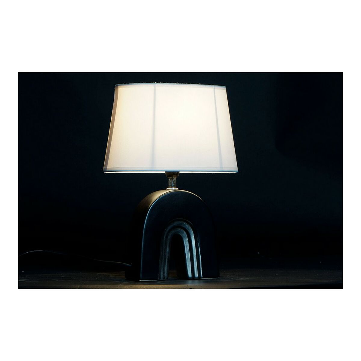 Desk lamp DKD Home Decor Ceramic Black Polyester (20 x 20 x 31 cm) (2 pcs)
