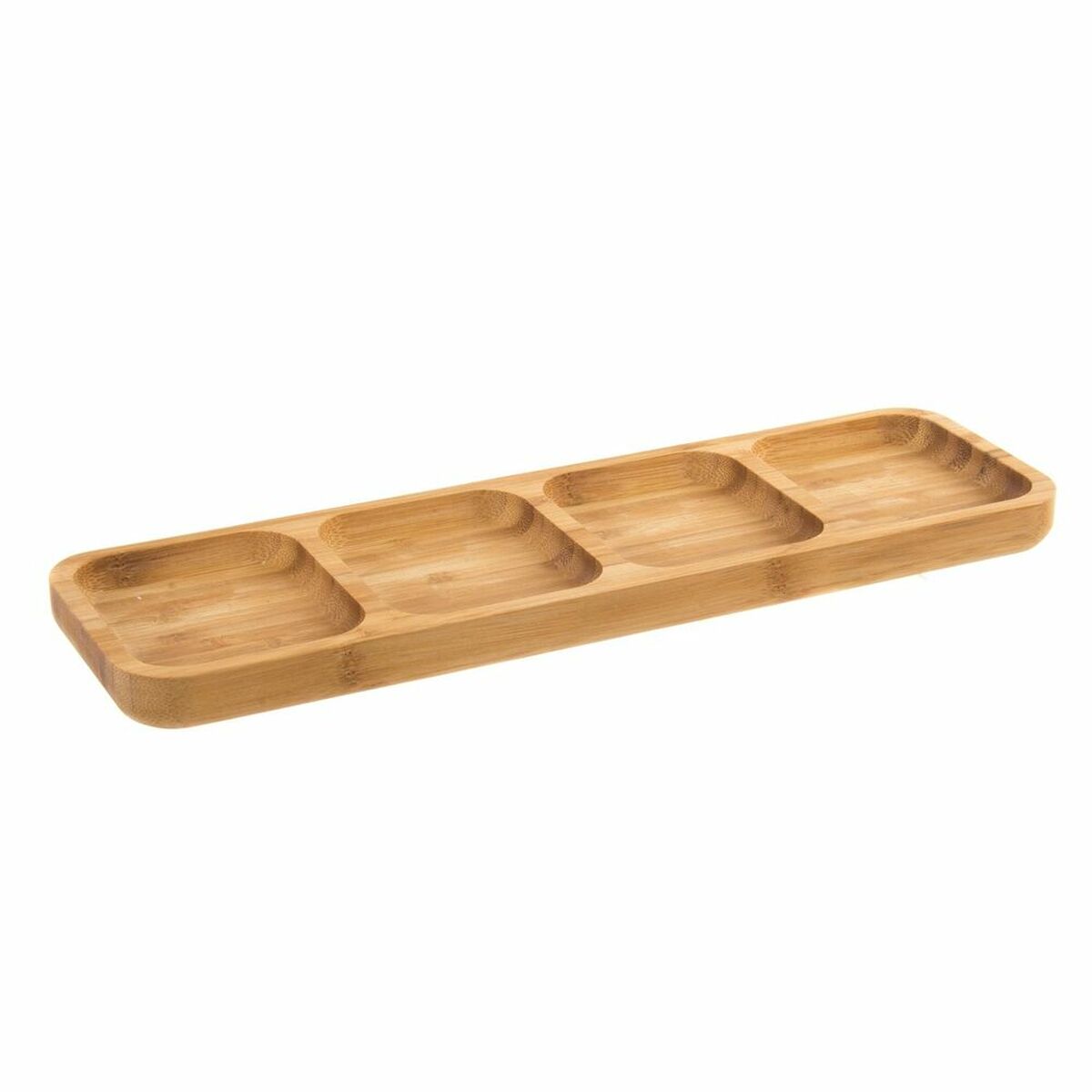Bandeja DKD Home Decor Multicolor Natural Bambú 33 x 10 x 2 cm