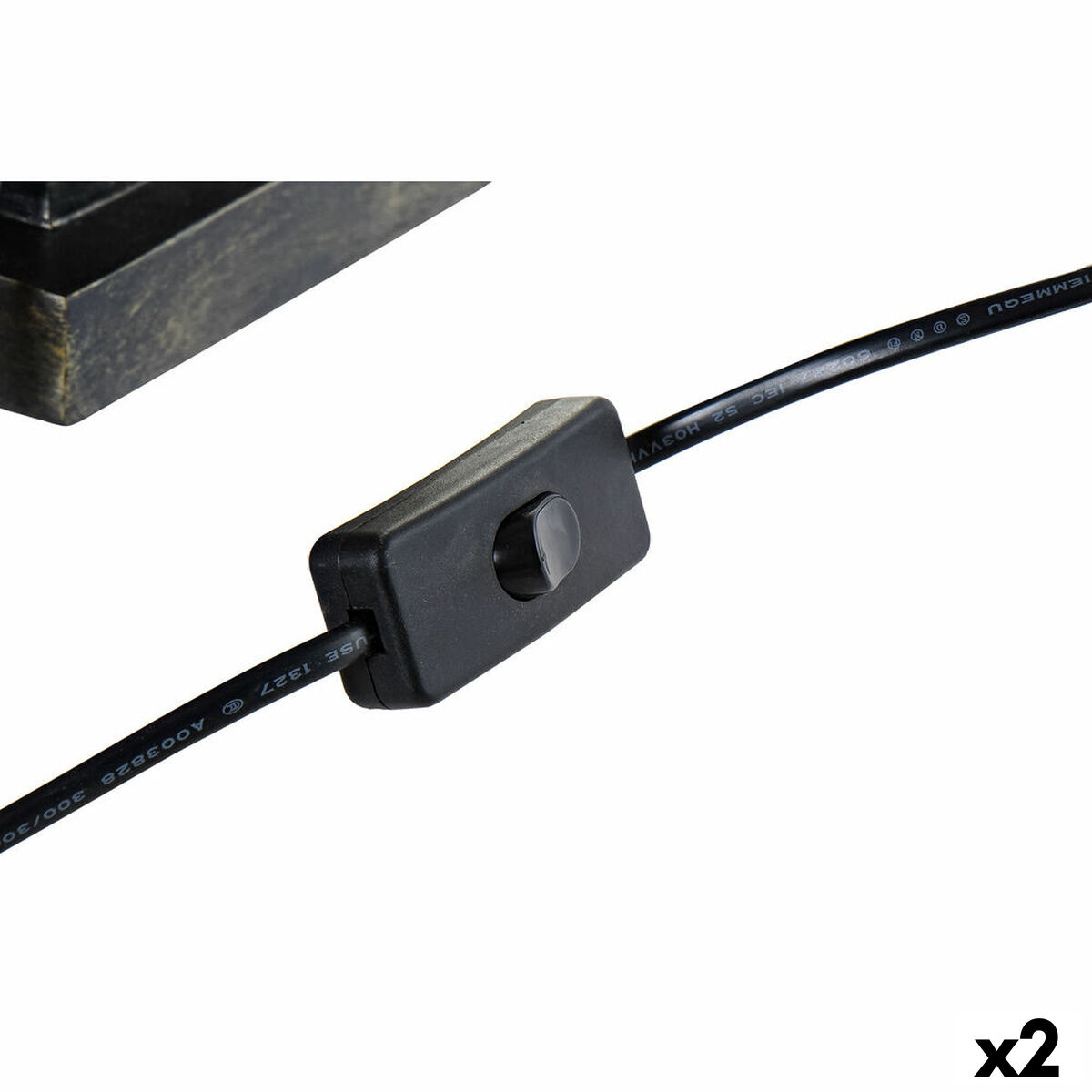 Desk lamp DKD Home Decor 32,5 x 30 x 60 cm Black Beige Golden Metal Resin 220 V 50 W (2 Units)