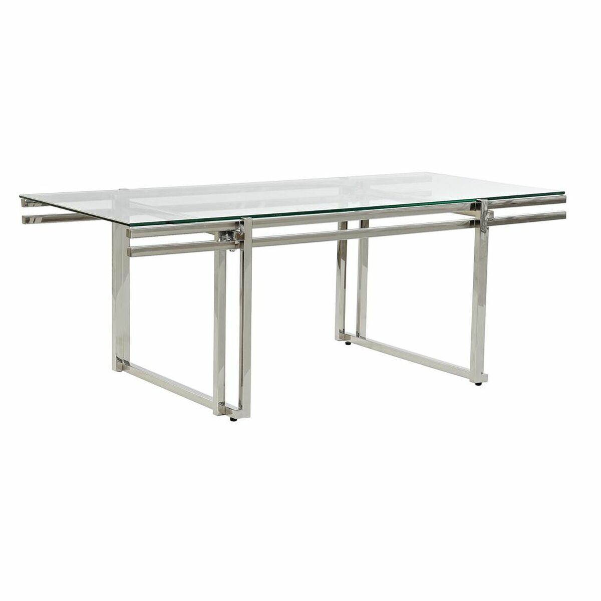 Table Basse DKD Home Decor Verre Acier inoxydable (120 x 60 x 45 cm)