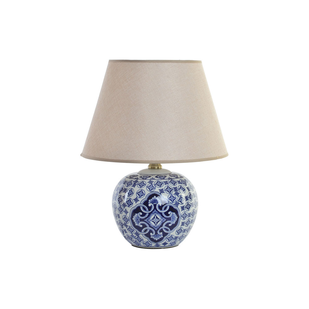 Desk lamp DKD Home Decor Blue Porcelain (34 x 34 x 43 cm)