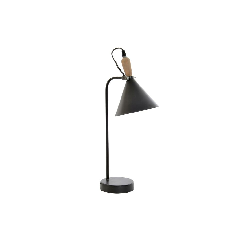 Lámpara de mesa DKD Home Decor Negro Metal Madera 40W 220 V Madera MDF (16 x 24 x 46 cm)