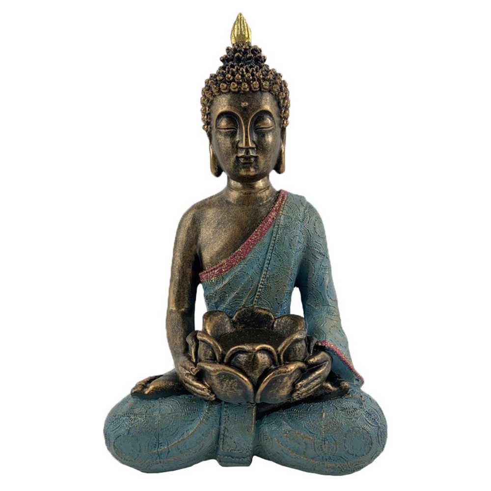 Decorative Figure DKD Home Decor Buddha Resin (18.5 x 13.5 x 31 cm)